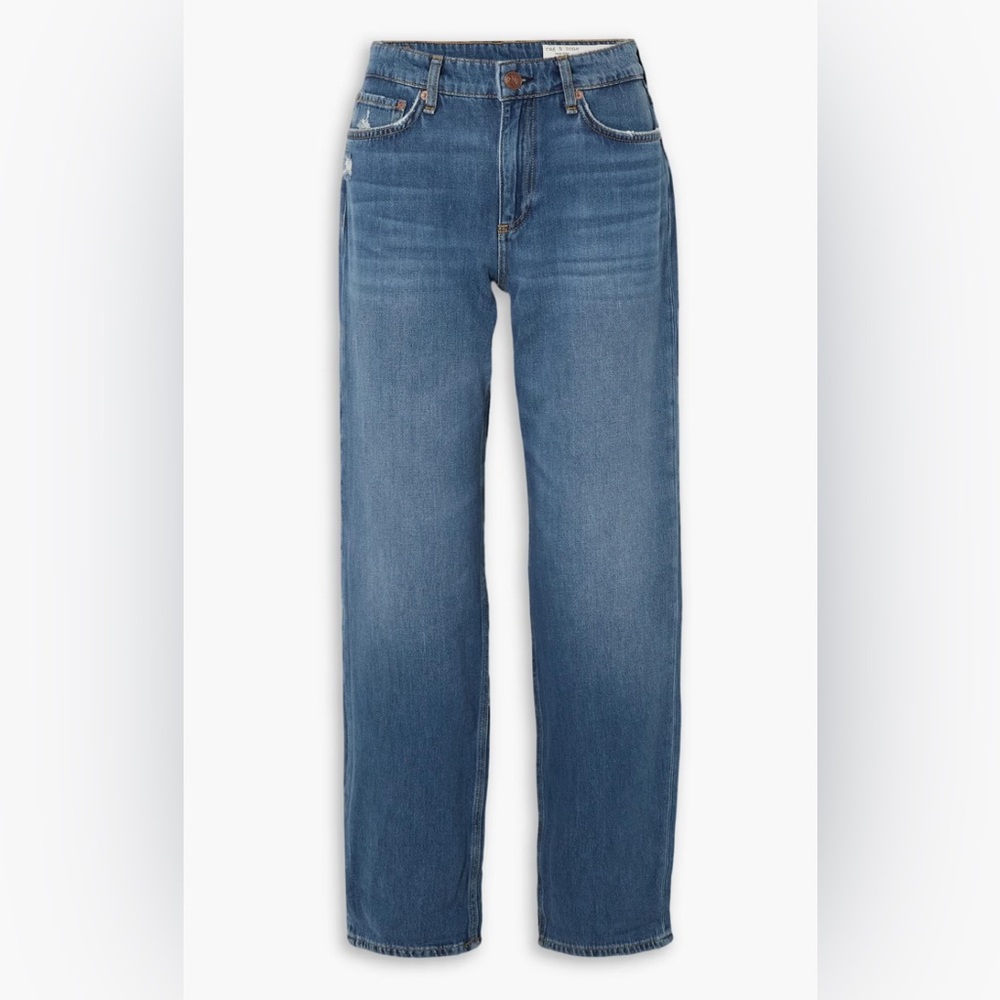 NWT Rag & Bone Dre Low-Rise Slim Boyfriend Jeans Medium Wash Size 25 2